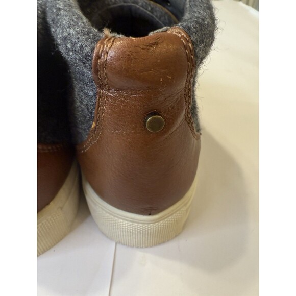 Band of Gypsies Dove Wool Blend High Top Sneakers Size 10 Gray Brown NEW - Picture 8 of 10